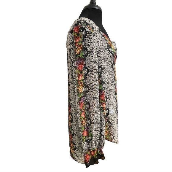 SANCTUARY Needlepoint Floral Tapestry Blouse Sz M - Picture 8 of 15